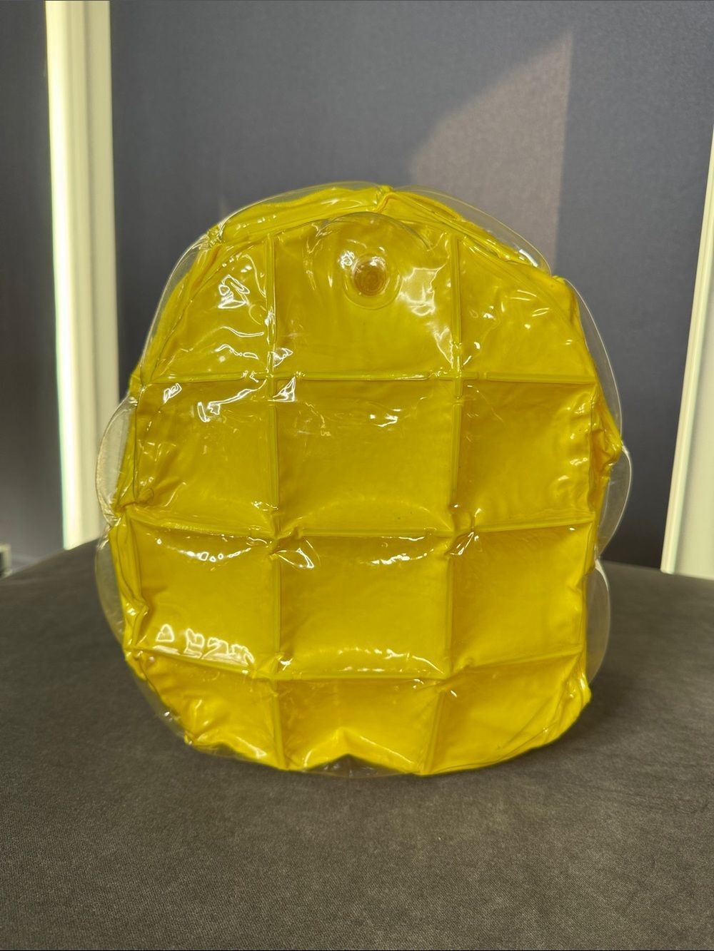 Yellow 90’s Vintage Retro Inflatable Bubble Backpack Zipper Closure One Size NEW